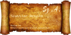 Szattler Arnold névjegykártya