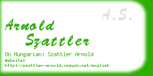 arnold szattler business card